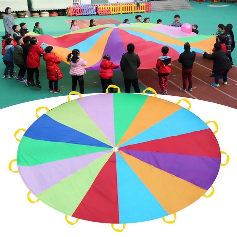 Rainbow Parachute For Kids Spo - Outdoor Sports Umbrella review and price