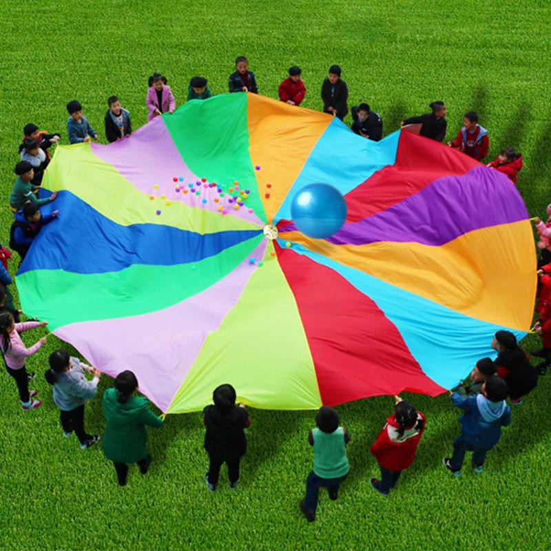 Rainbow Parachute For Kids Spo - Outdoor Sports Umbrella review and price