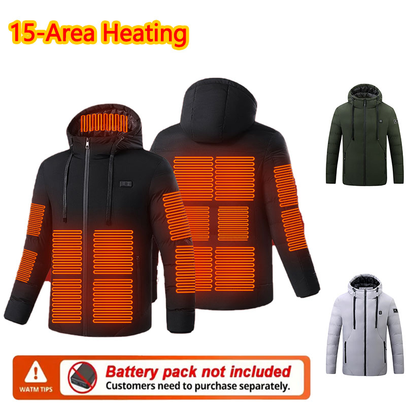 15 Area Heated Winter Hooded J - Outdoor Sport Jacket review and price