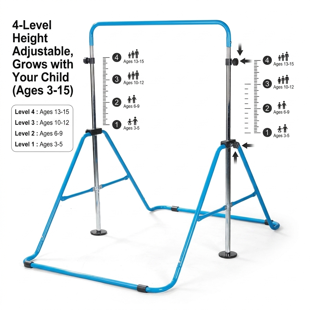 Adjustable Height Home Gym Gym - Gymnastic Bar Home review and price
