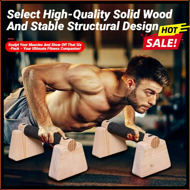 Wooden Push-up Bar Stands 1 Pa - Gymnastic Bar Home review and price